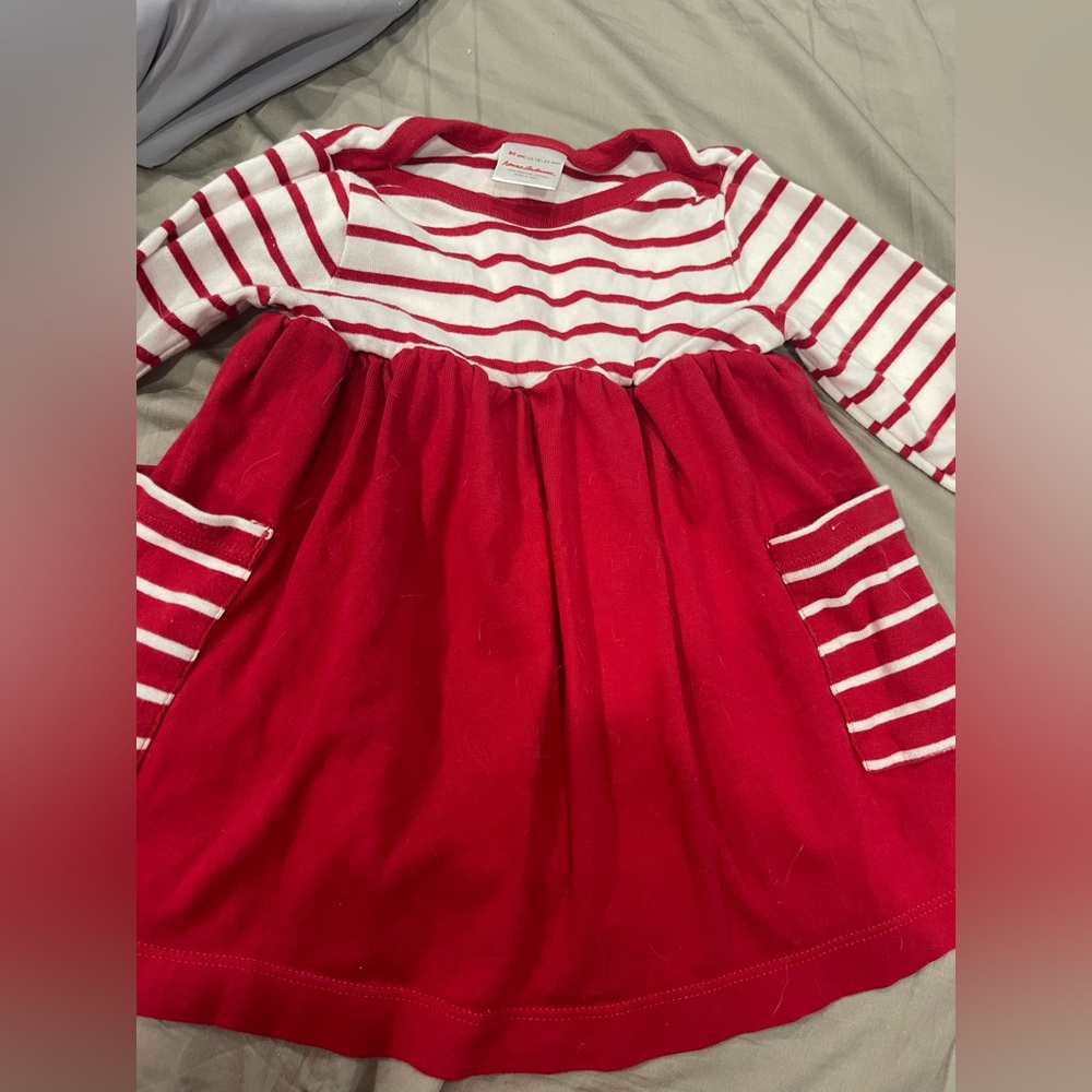 Red and White Striped Kids Dress Hanna Anderson
